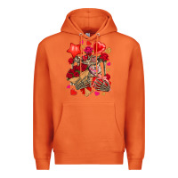 Carrot valentines day skeleton Premium Hoodie - NancyCooperArtShop