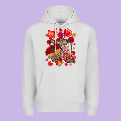 Valentines Day Skeleton Premium Hoodie Designed By Nancycooperartshop