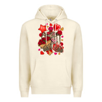 Sandshell valentines day skeleton Premium Hoodie - NancyCooperArtShop