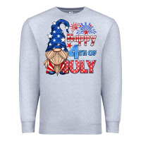 Heather Grey happy 4th of july gnome Premium Sweatshirt - HRA Design Shop