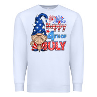 White happy 4th of july gnome Premium Sweatshirt - HRA Design Shop