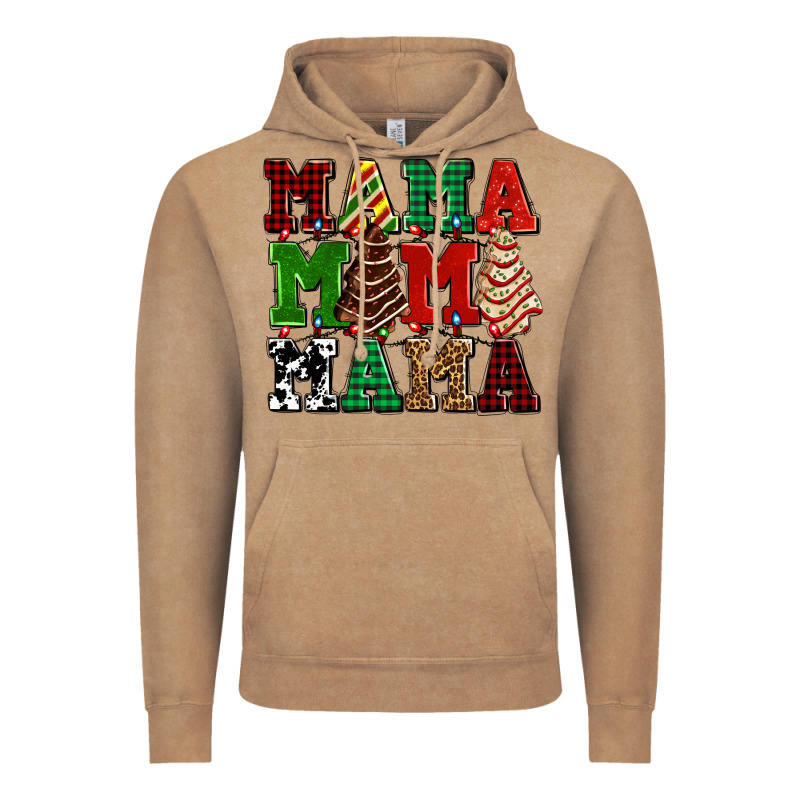 Mama Mama Mama With Christmas Lights And Christmas Tree Cakes Vintage Hoodie by AdoDesignShop | Teevron