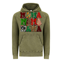 Vintage Olive mama mama mama with christmas lights and christmas tree cakes Vintage Hoodie - AdoDesignShop