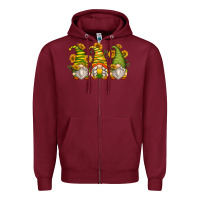 Burgundy sunflower gnomes Zipper Hoodie - Zillion Design Studio