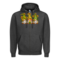 Charcoal Heather sunflower gnomes Zipper Hoodie - Zillion Design Studio