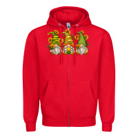 Red sunflower gnomes Zipper Hoodie - Zillion Design Studio