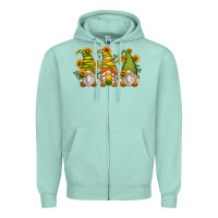 Seafoam sunflower gnomes Zipper Hoodie - Zillion Design Studio