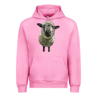 Fuchsia Pink hampshire sheep head Urban Hoodie - LillyAllenDesigns