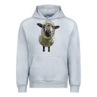 Heather Grey hampshire sheep head Urban Hoodie - LillyAllenDesigns