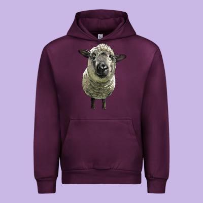 Hampshire Sheep Head Urban Hoodie Designed By Lillyallendesigns
