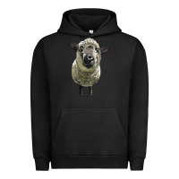 Pigment Black hampshire sheep head Urban Hoodie - LillyAllenDesigns
