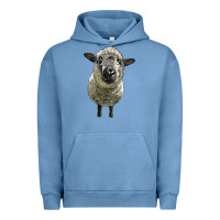Pigment Pebble Blue hampshire sheep head Urban Hoodie - LillyAllenDesigns