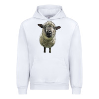White hampshire sheep head Urban Hoodie - LillyAllenDesigns