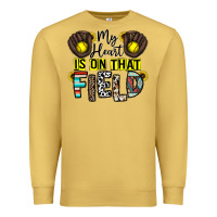 Antique Gold my heart is on that field Premium Sweatshirt - CowhideDigitalArt
