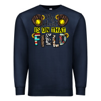 Navy my heart is on that field Premium Sweatshirt - CowhideDigitalArt