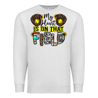 Oatmeal Heather my heart is on that field Premium Sweatshirt - CowhideDigitalArt