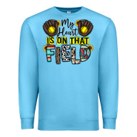 Ocean Blue my heart is on that field Premium Sweatshirt - CowhideDigitalArt