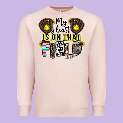 My Heart Is On That Field Premium Sweatshirt Designed By Cowhidedigitalart