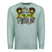 Seafoam my heart is on that field Premium Sweatshirt - CowhideDigitalArt