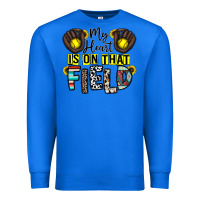 True Royal my heart is on that field Premium Sweatshirt - CowhideDigitalArt