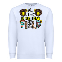 White my heart is on that field Premium Sweatshirt - CowhideDigitalArt