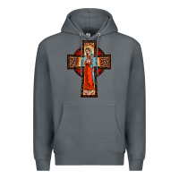 Rock lady of guadalupe leopard cross Premium Hoodie - BarkalooDesign