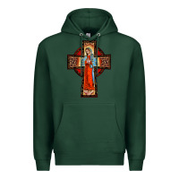 Sports Green lady of guadalupe leopard cross Premium Hoodie - BarkalooDesign