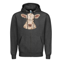 Charcoal Heather charolais calf Zipper Hoodie - RanaPortraitStore