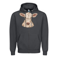 Smoke charolais calf Zipper Hoodie - RanaPortraitStore