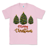 Bubblegum Pink merry christmas trees Classic Tee - RanaPortraitStore