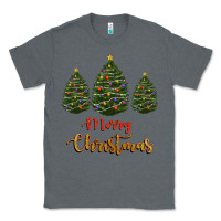 Charcoal Heather merry christmas trees Classic Tee - RanaPortraitStore