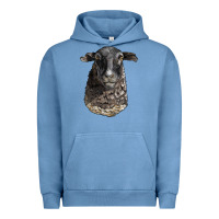Pigment Pebble Blue dorper sheep head Urban Hoodie - LillyAllenDesigns