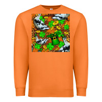 Carrot St patricks  duck with leprechaun hat  seamless Premium Sweatshirt - FaDigitalArtStudio