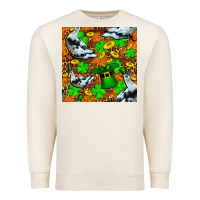 Sandshell St patricks  duck with leprechaun hat  seamless Premium Sweatshirt - FaDigitalArtStudio