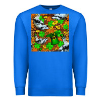 True Royal St patricks  duck with leprechaun hat  seamless Premium Sweatshirt - FaDigitalArtStudio