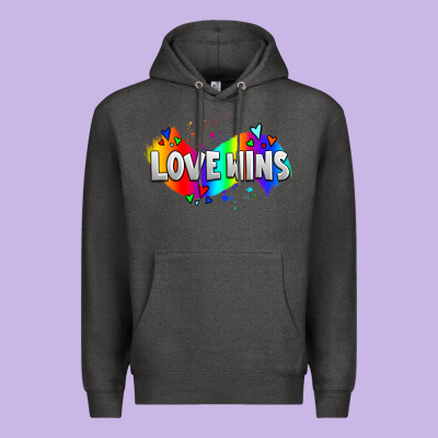 Love Wins Pride Lgbtq Premium Hoodie Designed By Adodesignshop
