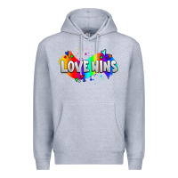 Heather Grey love wins pride lgbtq Premium Hoodie - AdoDesignShop