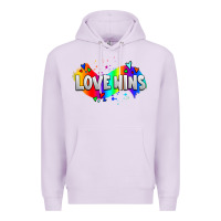 Lilac love wins pride lgbtq Premium Hoodie - AdoDesignShop