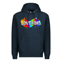 Navy love wins pride lgbtq Premium Hoodie - AdoDesignShop