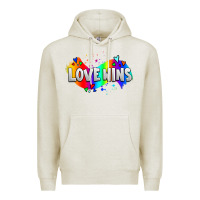 Oatmeal Heather love wins pride lgbtq Premium Hoodie - AdoDesignShop