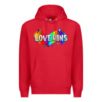 Red love wins pride lgbtq Premium Hoodie - AdoDesignShop