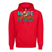 Red more espresso less depresso western Zipper Hoodie - texasbilliewilder