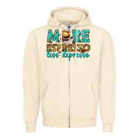 Sandshell more espresso less depresso western Zipper Hoodie - texasbilliewilder
