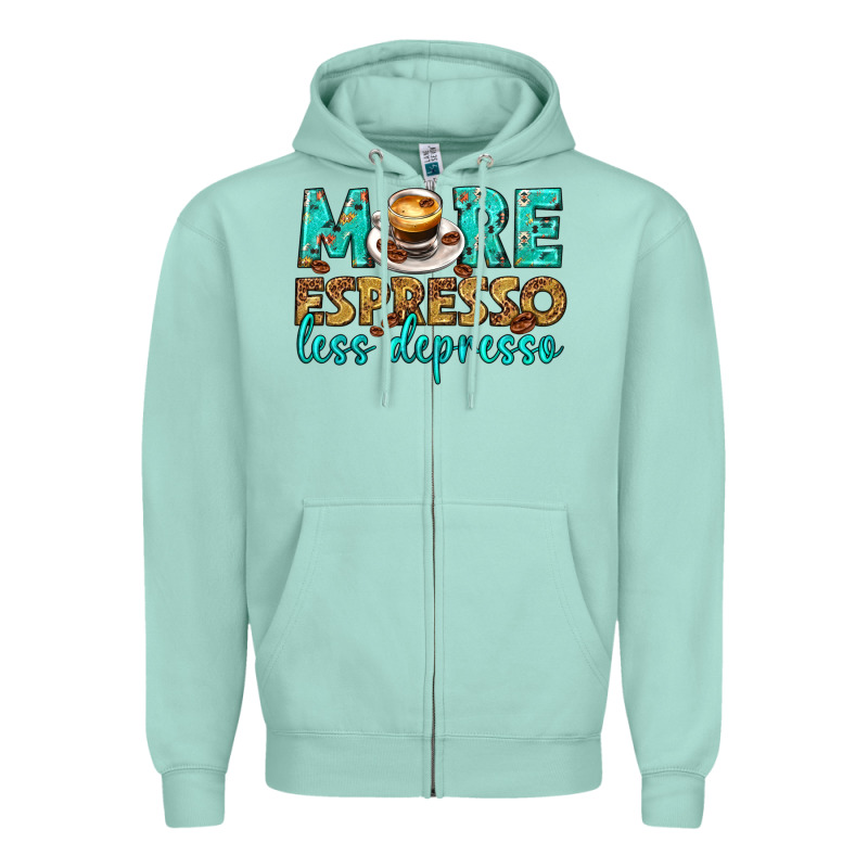 More Espresso Less Depresso Western Zipper Hoodie by texasbilliewilder | Teevron