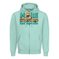 Seafoam more espresso less depresso western Zipper Hoodie - texasbilliewilder