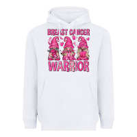 White Breast Cancer Warrior Gnomes Heavyweight Hoodie - texasbilliewilder