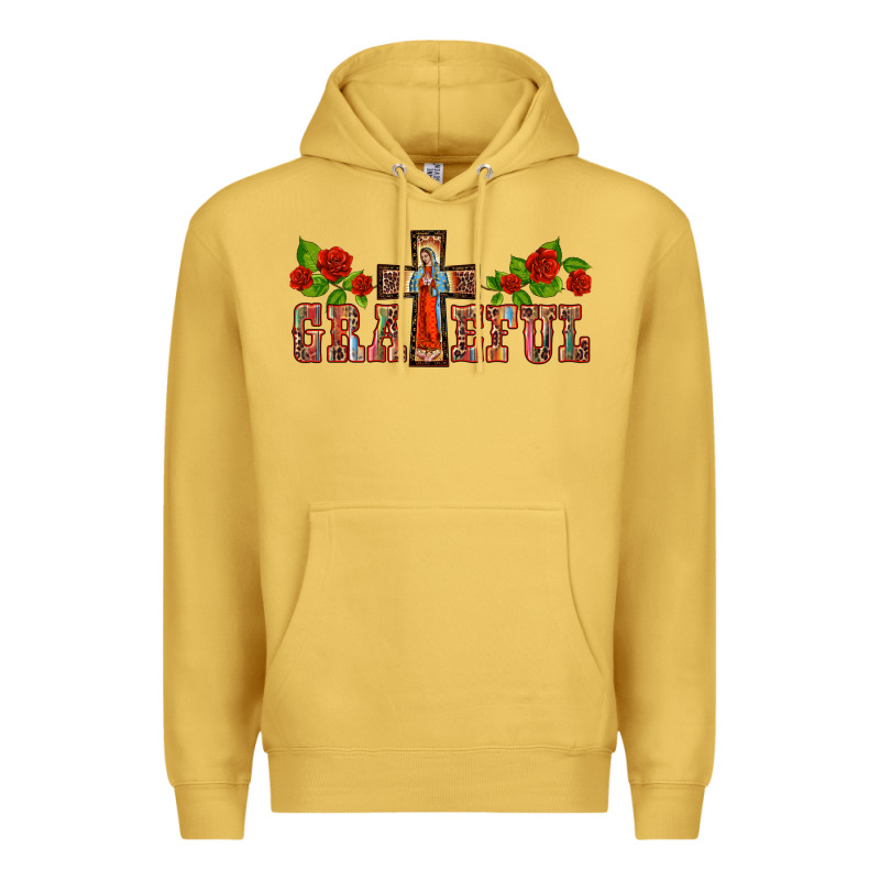 Grateful Guadalupe Cross Premium Hoodie by BarkalooDesign | Teevron