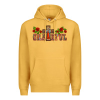 Mustard grateful guadalupe cross Premium Hoodie - BarkalooDesign