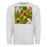 St Patricks  Goat Family With Balloons Seamless Premium Sweatshirt | Teevron