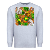 Heather Grey St patricks  goat family with balloons seamless Premium Sweatshirt - FaDigitalArtStudio